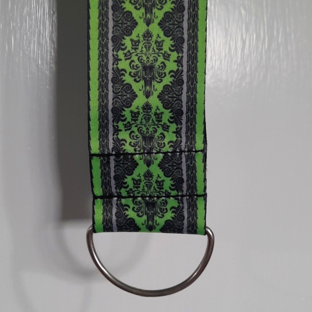 Disney Haunted Mansion Wallpaper Pin Trading Lanyard Green